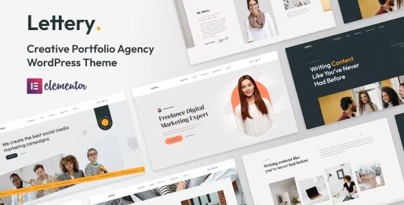 Lettery Creative Portfolio Agency WordPress Theme Nulled Free Download