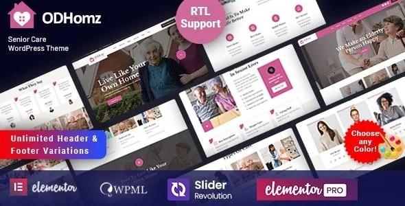 Odhomz Senior Elderly Care WordPress Theme Nulled Free Download