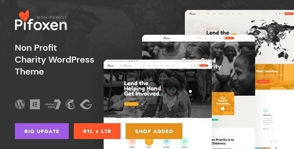 Pifoxen Nonprofit Charity WordPress Theme Nulled Free Download