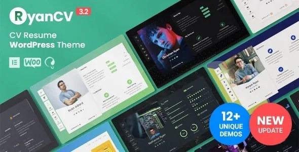 RyanCV Resume-CV-vCard Theme Nulled Free Download