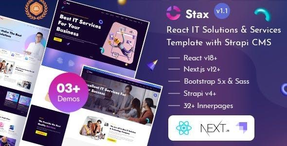 Stax React Nextjs IT Services & Startup Template Nulled Free Download