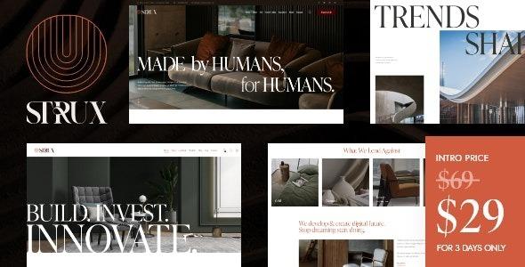 Strux Architecture & Interior Design WordPress Theme Nulled Free Download