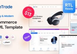 eTrade eCommerce html template RTL Nulled Free Download