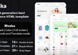 Ekka Ecommerce HTML Template + Admin Dashboard Nulled Free Download
