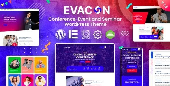 Evacon Event & Conference WordPress Theme Nulled Free Download