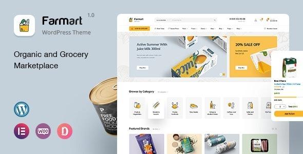 Farmart Organic & Grocery Marketplace WordPress Theme Nulled Free Download