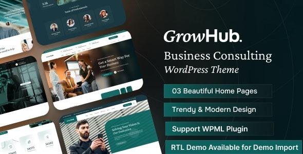 GrowHub Business Consulting WordPress Theme Nulled Free Download