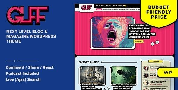 Guff Blog & Magazine WordPress Theme Nulled Free Download