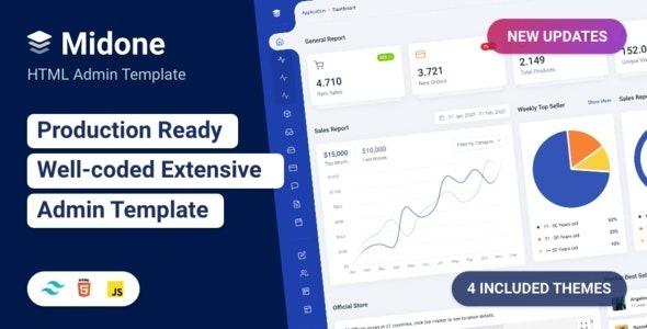 Midone HTML Admin Dashboard Template Nulled Free Download