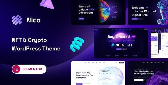 Nico Creative & NFT-affiliate WordPress Theme Nulled Free Download