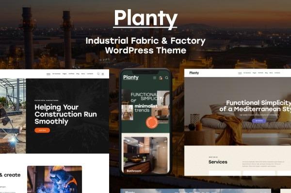 Planty Industrial Fabric & Factory WordPress Theme Nulled Free Download