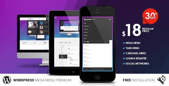 QuadMenu Premium Themes Developer Mega Menu Nulled Free Download