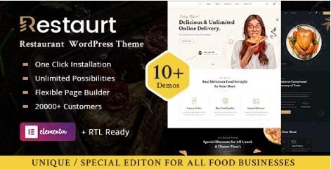 Restaurt Restaurant WordPress Theme Nulled Free Download