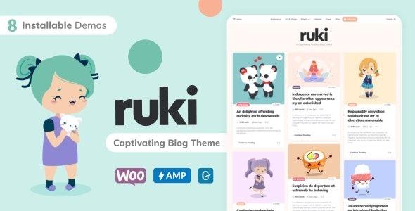 Ruki A Captivating Personal Blog Theme Nulled Free Download