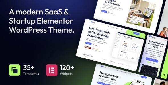 Suzly SaaS & Startup Elementor WordPress Theme Nulled Free Download