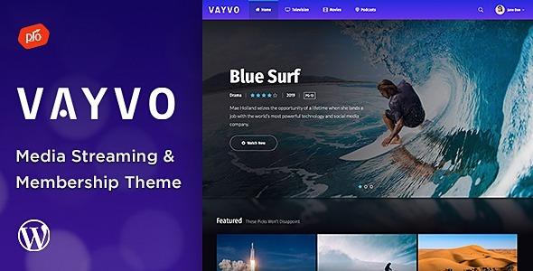 Vayvo Media Streaming & Membership Theme Nulled Free Download