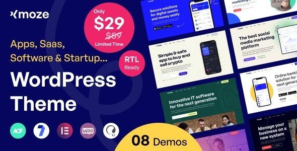 Xmoze Saas Software Startup WordPress Nulled Free Download