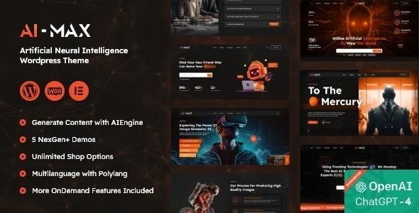 AI MAX Artificial Neural Network AI WordPress Theme Nulled Free Download