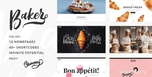 Baker Fresh Bakery, Pastry and Cake Shop Theme Nulled Free Download