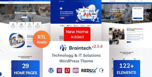 Braintech Technology & IT Solutions WordPress Theme Nulled Free Download