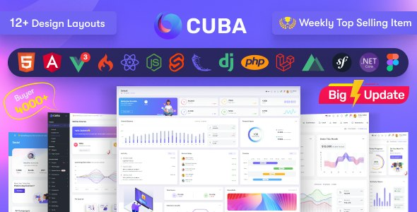 Cuba HTML Admin Dashboard Template Nulled Free Download