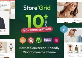 StoreGrid Fashion & Multipurpose WooCommerce Theme Nulled Free Download