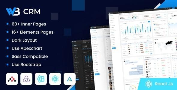 W3CRM Bootstrap Admin Dashboard Template Nulled Free Download