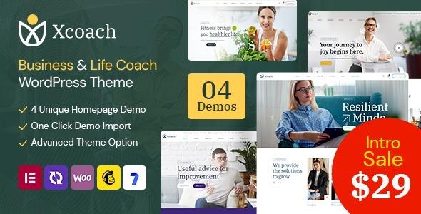 Xcoach Life And Business Coach WordPress Theme Nulled Free Download