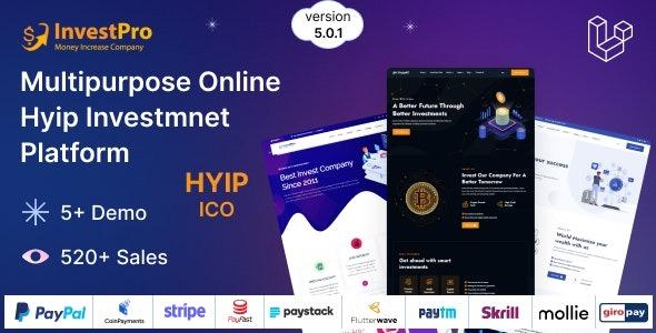 Hyip InvestPro Advance HYIP & ICO Investment Wallet & Banking Platform Nulled Free Download