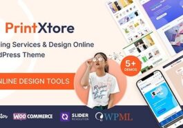 PrintXtore Printing Services & Design Online WordPress WooCommerce Theme Nulled Free Download