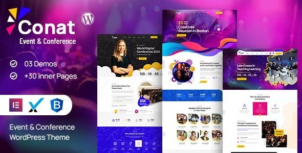 Conat Event & Conference WordPress Theme + RTL Ready Nulled Free Download