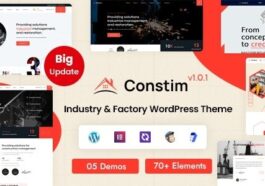 Constim Industrial, Industry & Factory WordPress Theme Nulled Free Download