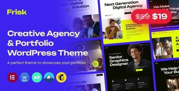 Frisk Creative Agency & Portfolio WordPress Theme Nulled Free Download