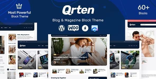 Qrten Block-Based WordPress Theme for Blog & Magazine Nulled Free Download