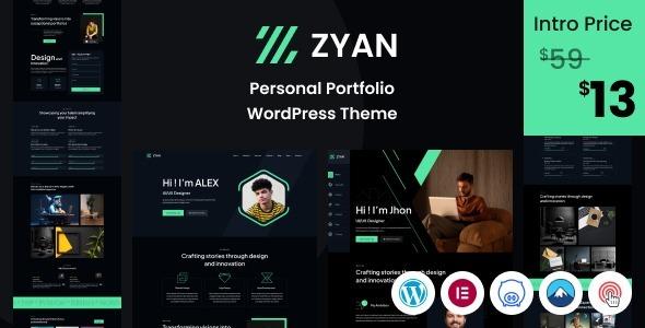 Zyan Personal Portfolio WordPress Theme Nulled Free Download