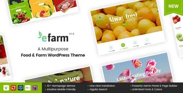 eFarm A Multipurpose Food & Farm WordPress Theme Nulled Free Download