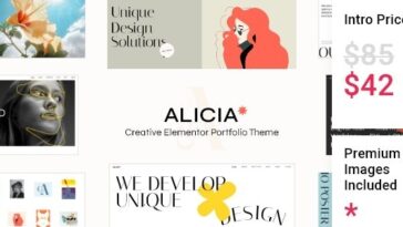 Alicia Elementor Portfolio Theme Nulled Free Download