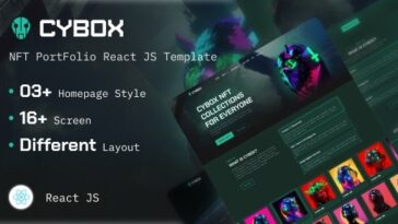Cybox NFT Portfolio React Template Nulled Free Download