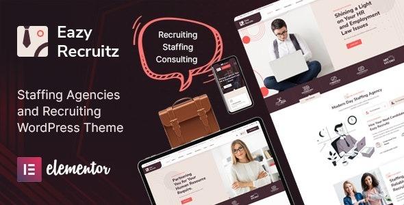 Eazy Recruitz Staffing Agencies WordPress Theme Nulled Free Download