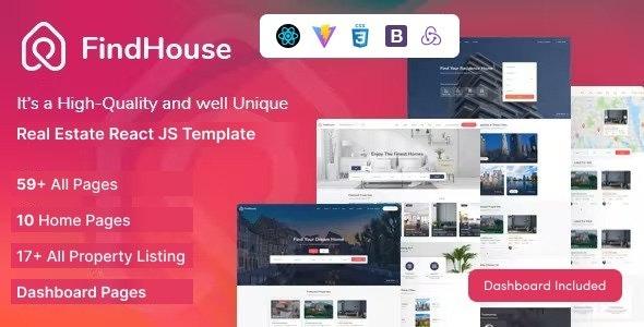 FindHouse Real Estate React JS Template Nulled Free Download