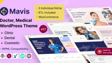 Mavis Doctor & Medical Clinic Elementor WordPress Theme Nulled Free Download