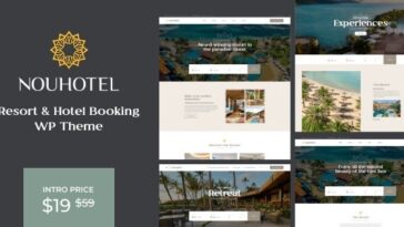 NouHotel Resort & Hotel Booking WordPress Theme Nulled Free Download