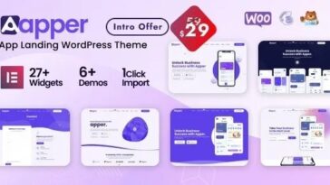 Apper WordPress Multi-concept Landing Page Theme Nulled Free Download
