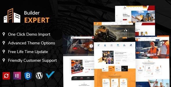 Builder Expert Construction and Architecture WordPress Theme Nulled Free Download