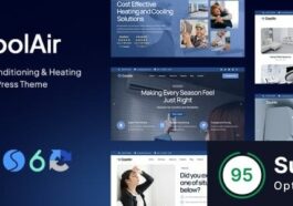 Coolair Air Conditioning & Heating HVAC WordPress Theme Nulled Free Download