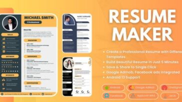 Resume Maker CV Builder with Admob FB Integration Nulled Free Download