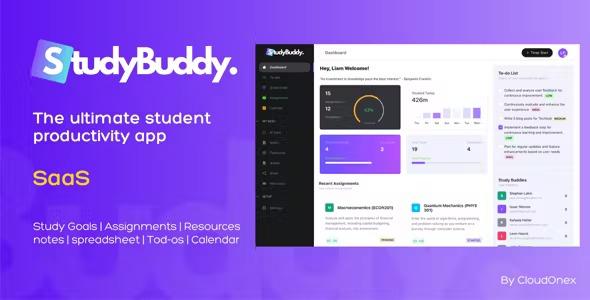StudyBuddy SaaS Collaborative Student Productivity Tool Nulled Free Download