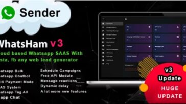WhatsHam Cloud based WhatsApp SASS System with Lead Generator Nulled Free Download