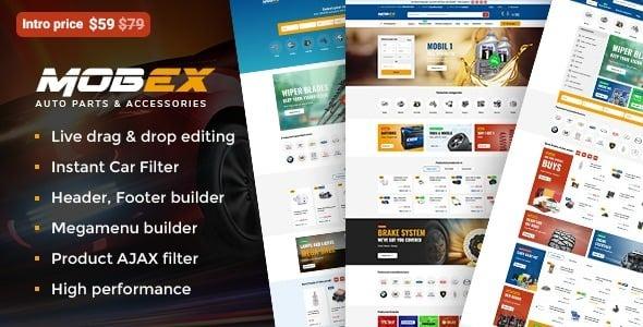 Mobex Auto Parts WordPress Theme Nulled Free Download