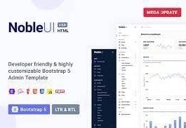 NobleUI HTML Bootstrap 5 Admin Dashboard Template Nulled Free Download